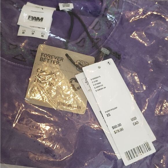 Urban Outfitters Puma X P.A.M AOP Printed Purple Tee Size Extra Small NWT - Picture 7 of 8